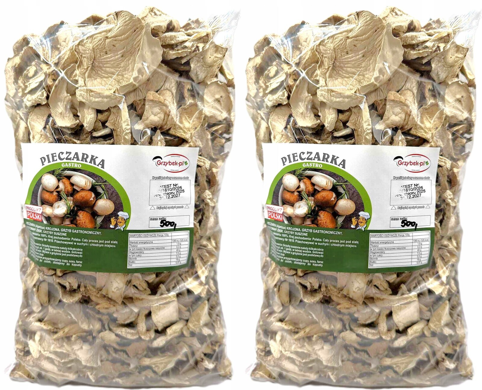 Pieczarka Gastro 5kg Nová Sbírka 2025 Polsko Atest sušené houby