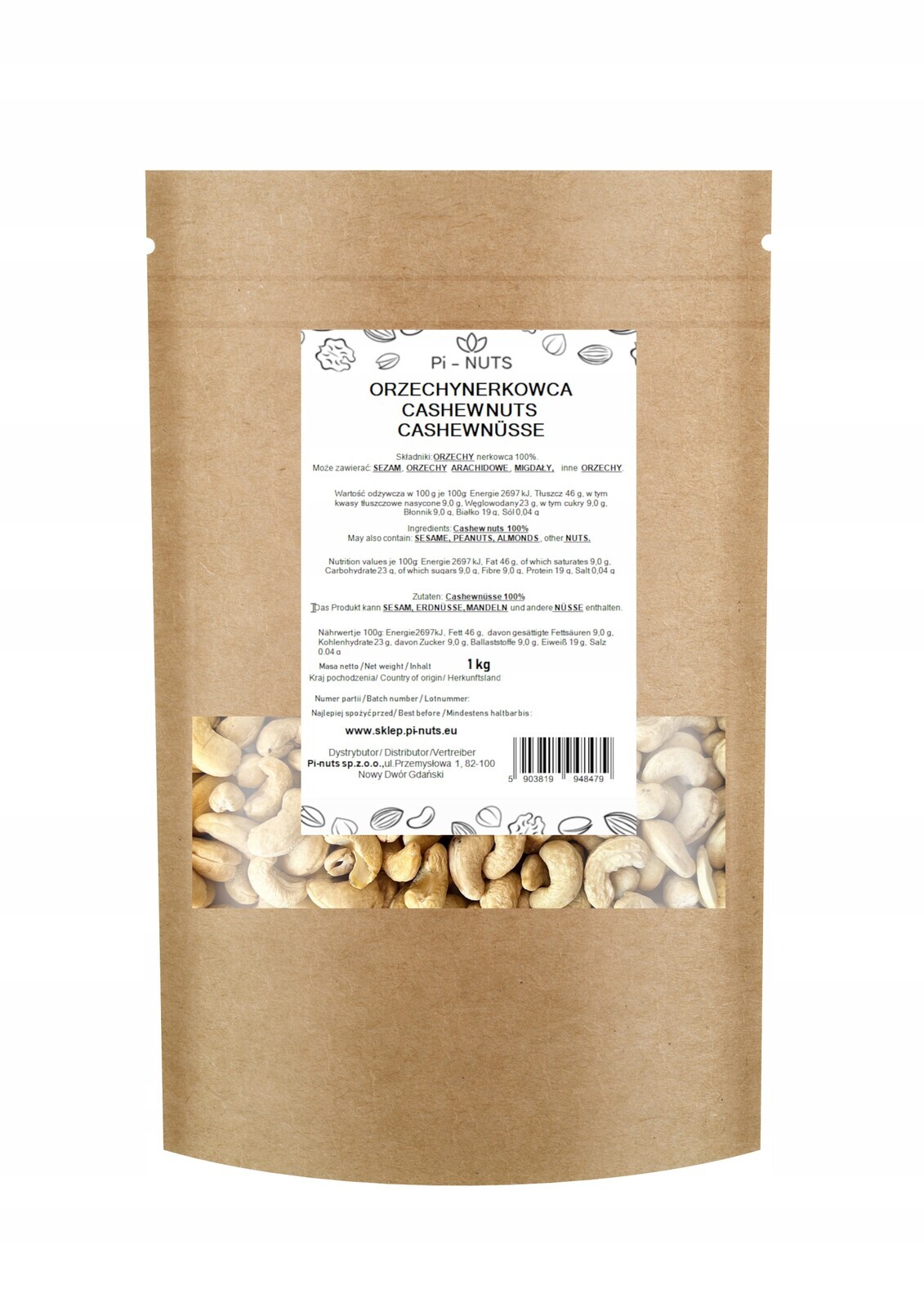 Celé Kešu ořechy 1 kg