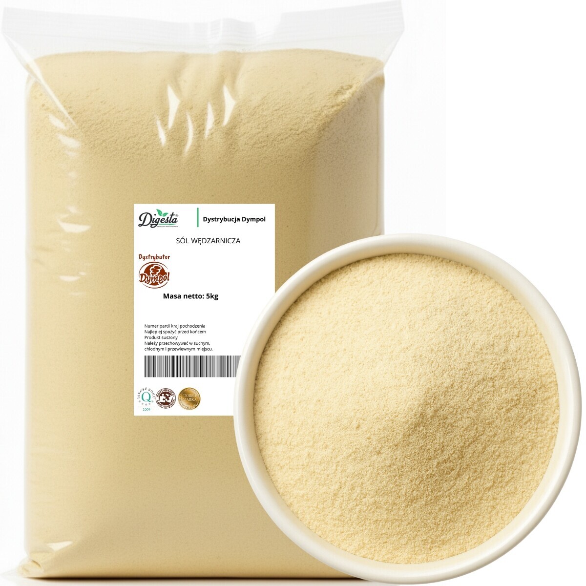 Udící Sůl přirozeně uzená kouřem Peklosól Prémiová kvalita 5 kg