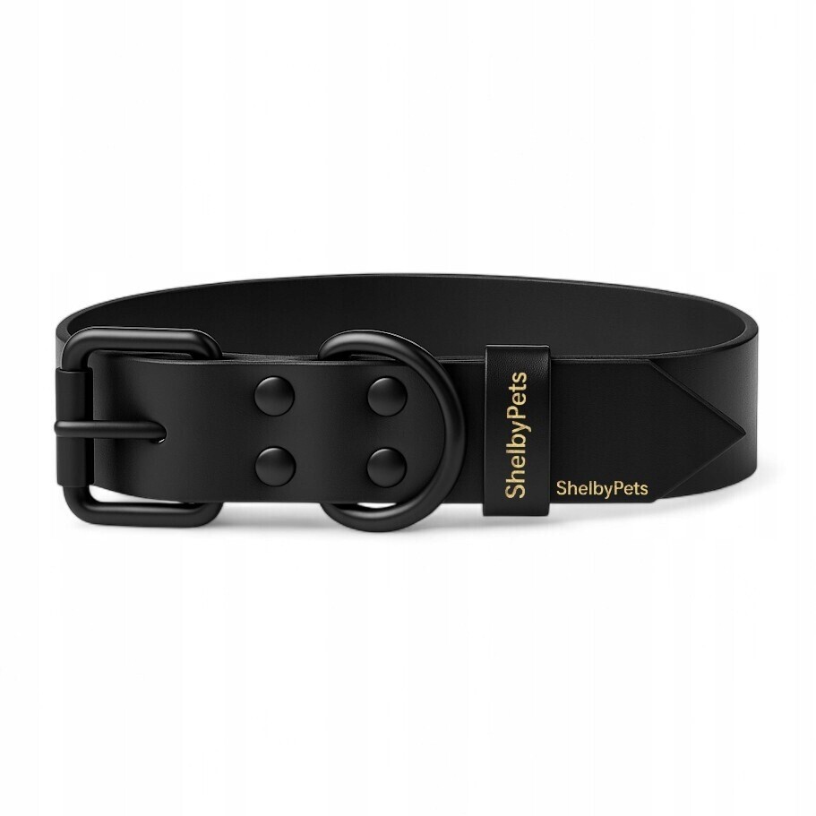 Kožený obojek pro psa z pravé kůže, silný, pevný, 4 cm, 45-64 cm ShelbyPets