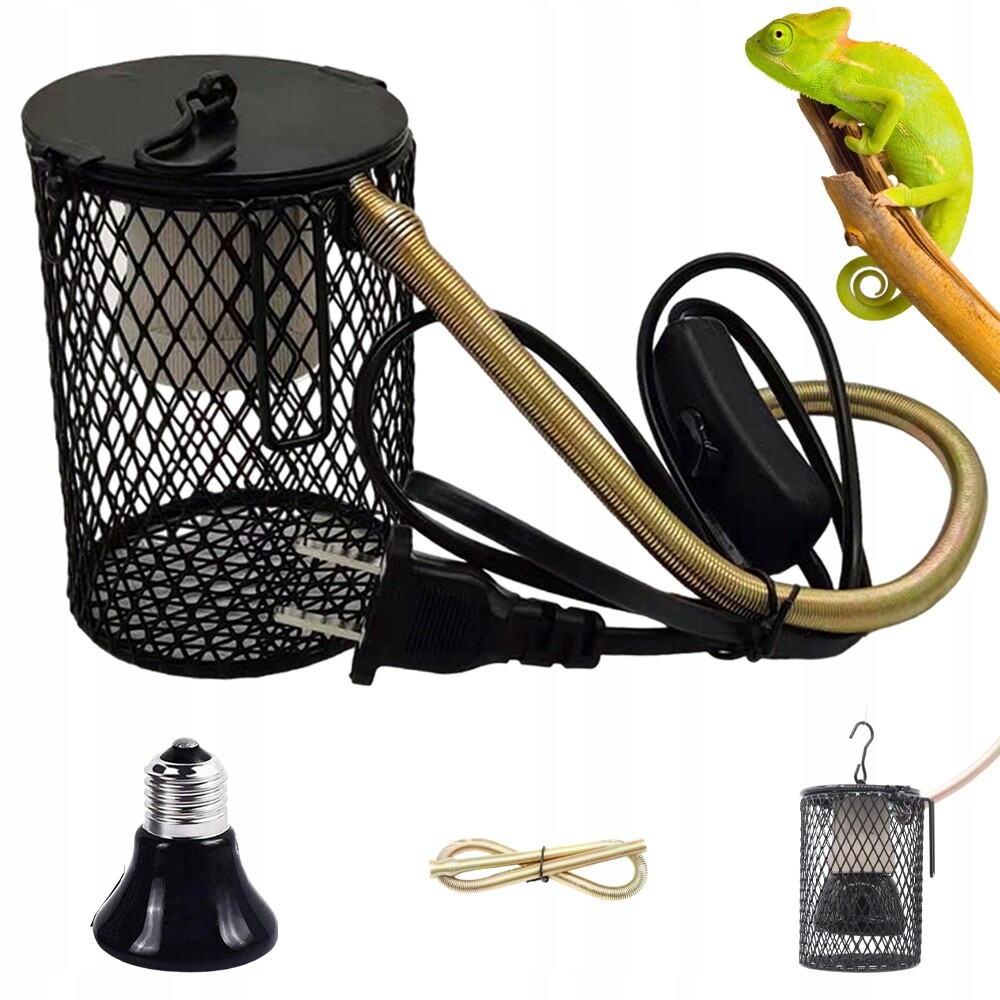 Topná Lampa Pro Plazy 100 W S Ochranným Košem Pro Reptilii