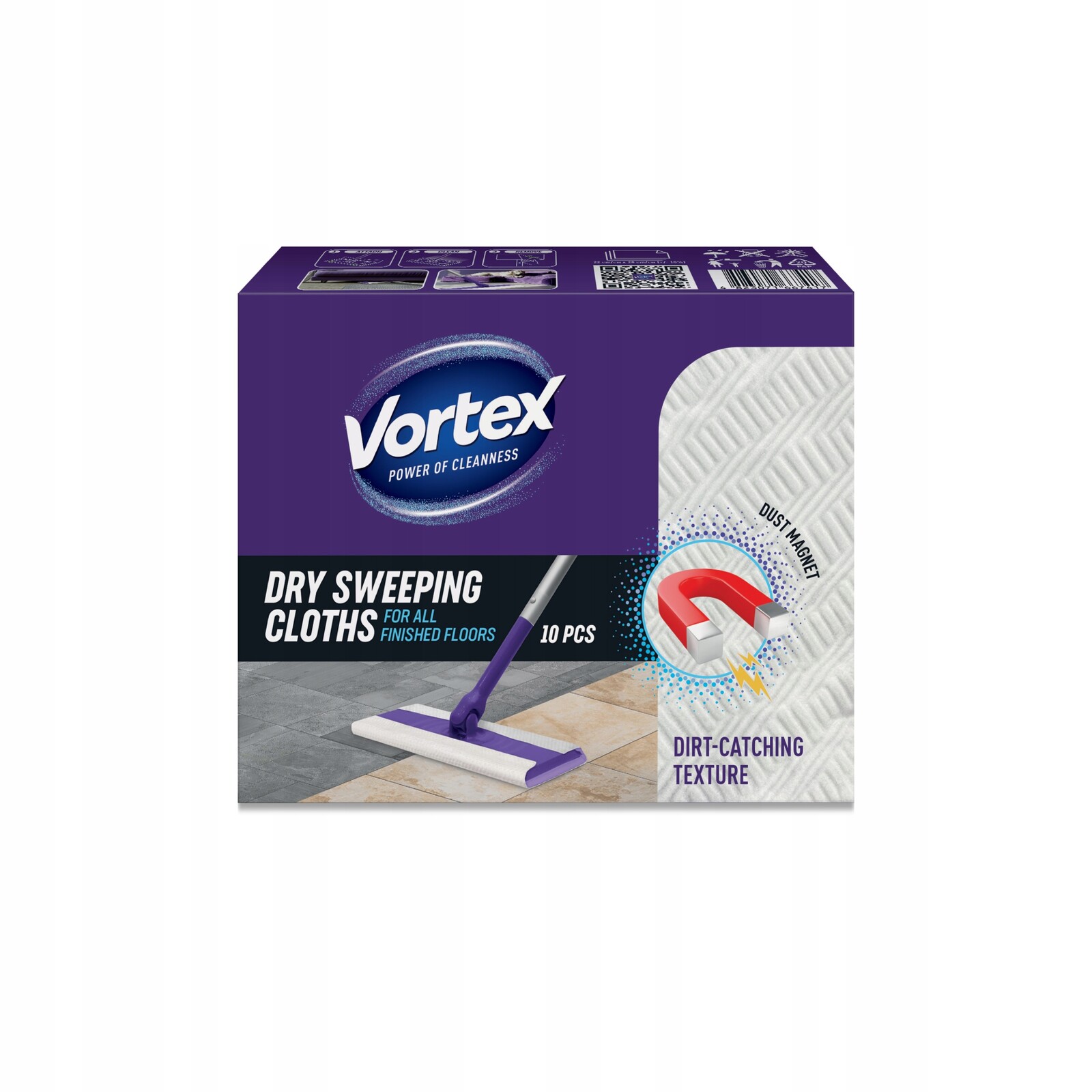 Vortex Suché zametací utěrky, 10 Ks, sada 12 balení (12×10) 120ks