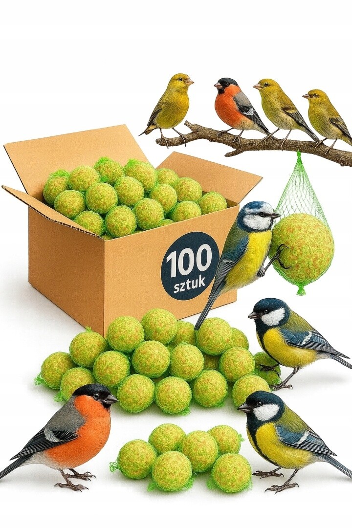 Tukové Kuličky Pro Divoké Ptáky Krmivo Pro Ptáky Do Krmítka 100 Ks