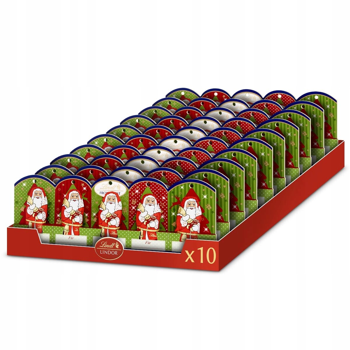 Lindt Mini Santa Claus z mléčné čokolády čokoláda mléčná 10x50 g