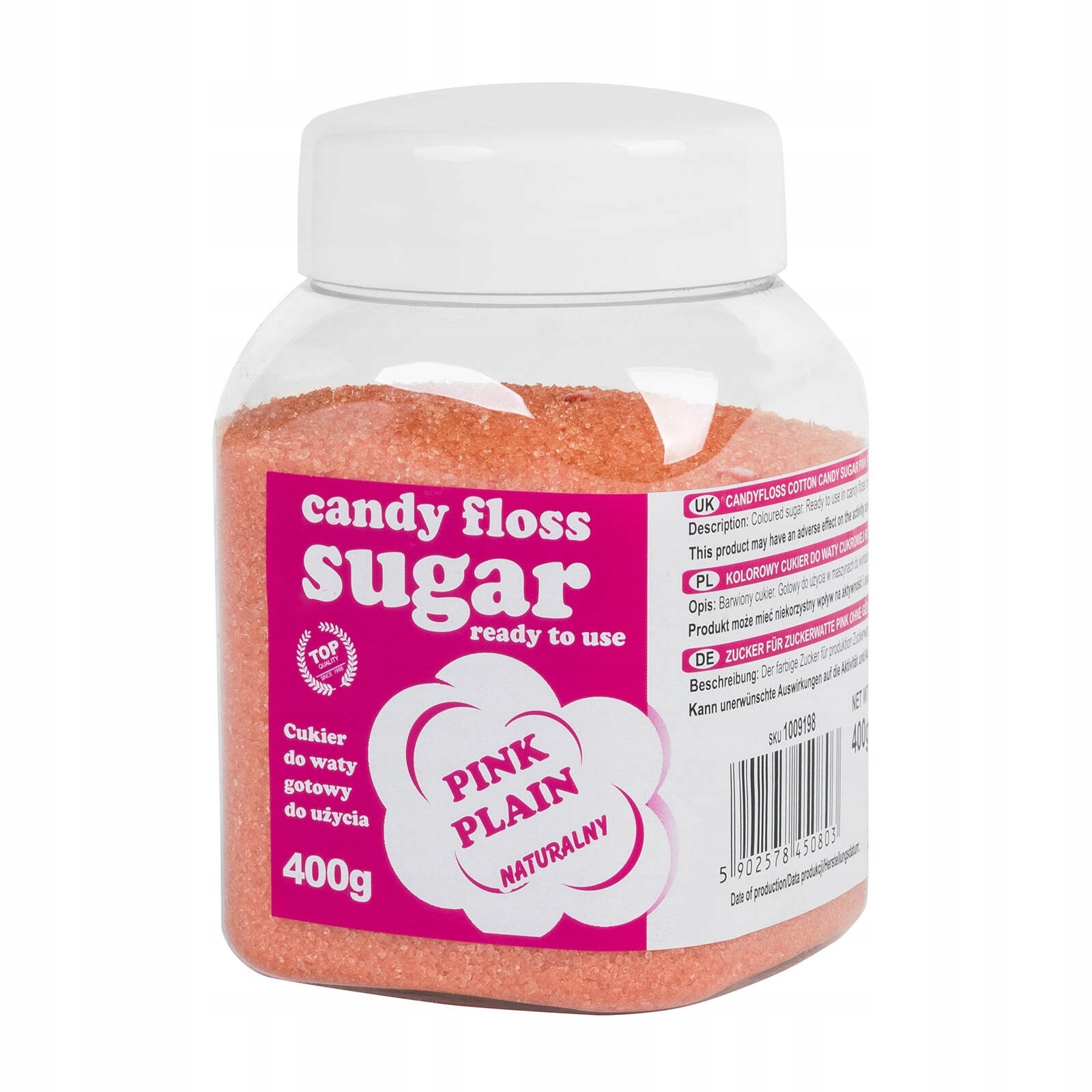 Barevná cukrová vata cukrová růžová příchuť přírodní cukrová vata 400g