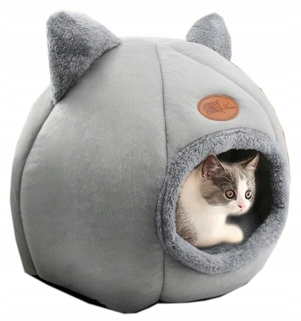 Domeček Pelíšek Budka Pro Kočky Do 6 Kg Velký Měkký Polštář Na Praní