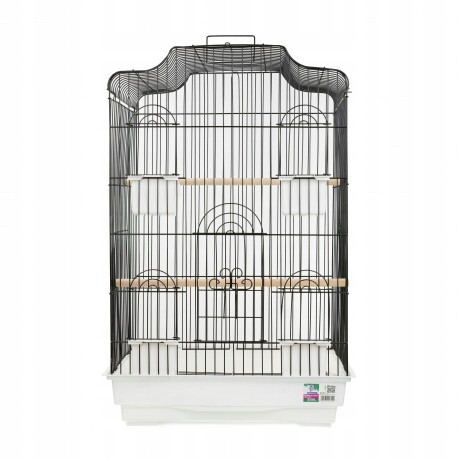 Klec pro ptáky, černobílá, rozměr 46.8 x 35.5 x 71.5 cm