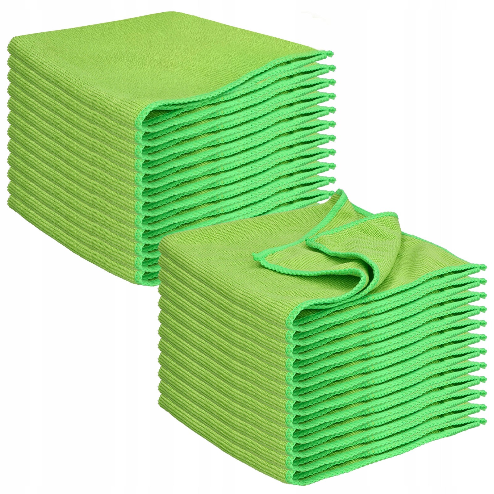 Sada 24X Utěrek Utěrka Z Mikrovlákna Na Prach Univerzální Měkká Zelená