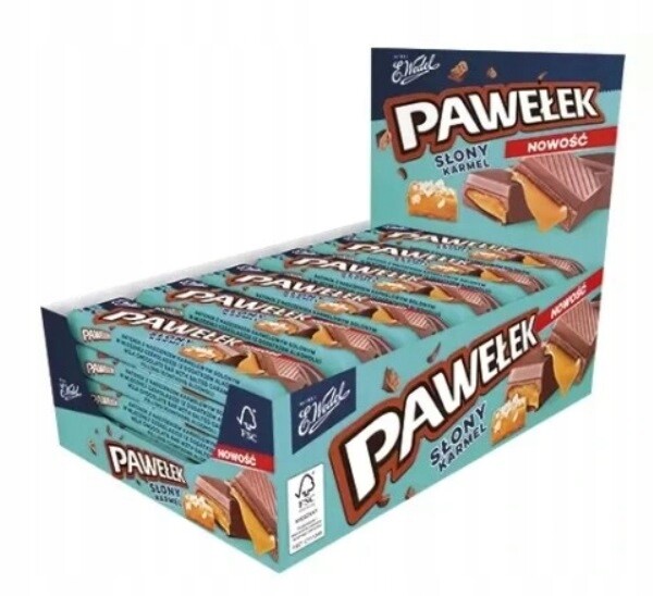 24x 45g Wedel Pawełek Slaný karamel Karton