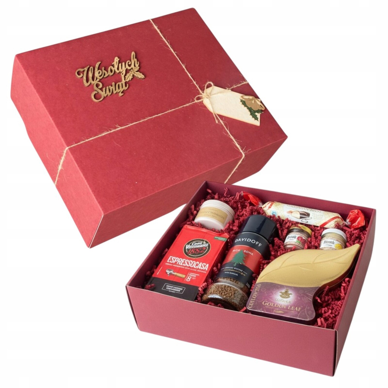 Prémiová Dárková sada káva káva čaj , marcipán , svíčka