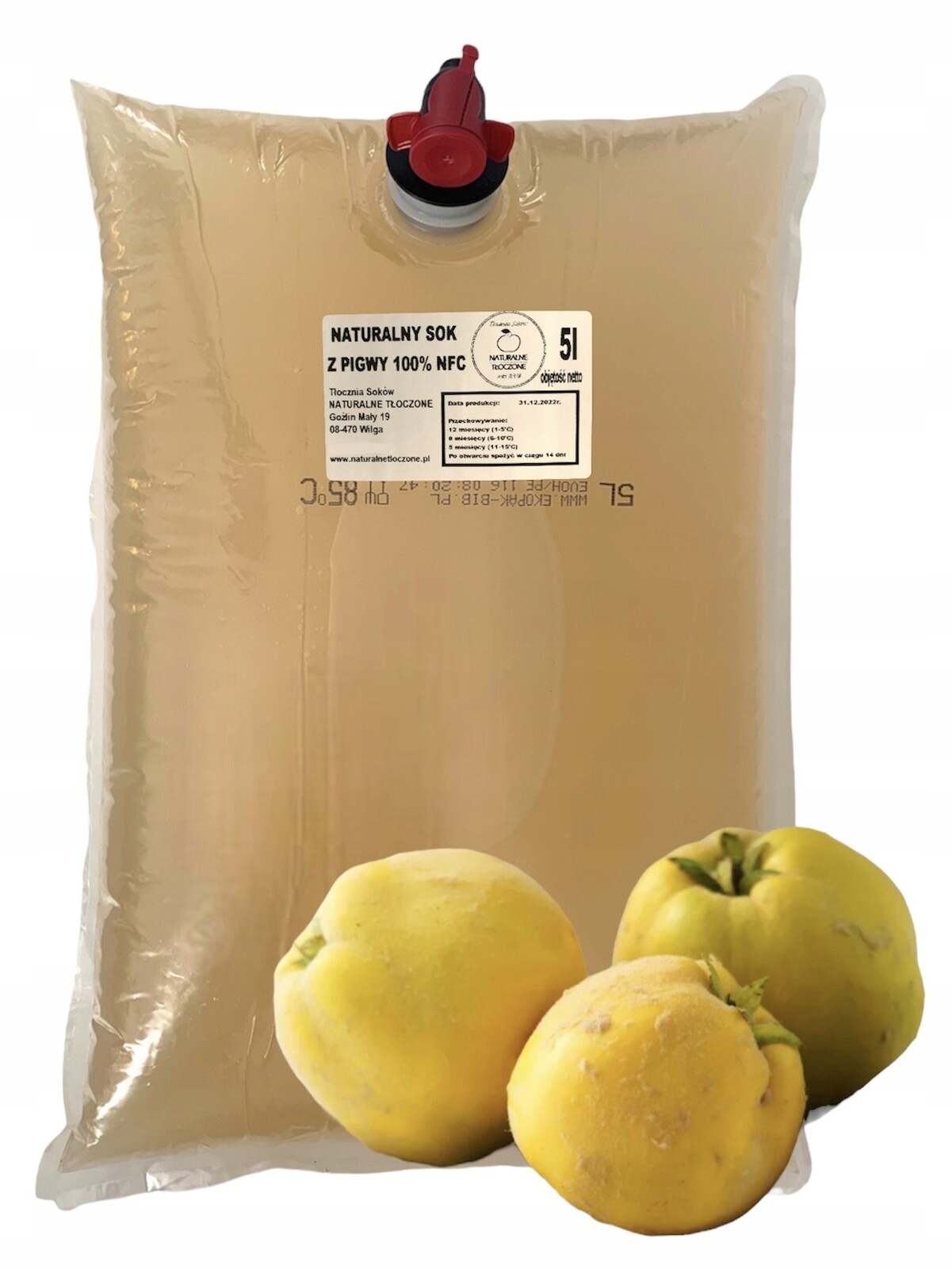 Šťáva z kdoule 100% 5 l (přírodní, lisovaná, kdoule šťáva Nfc)