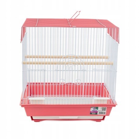 Klec pro ptáky, tmavě růžová, rozměr 36 x 28.8 x 36.8 cm