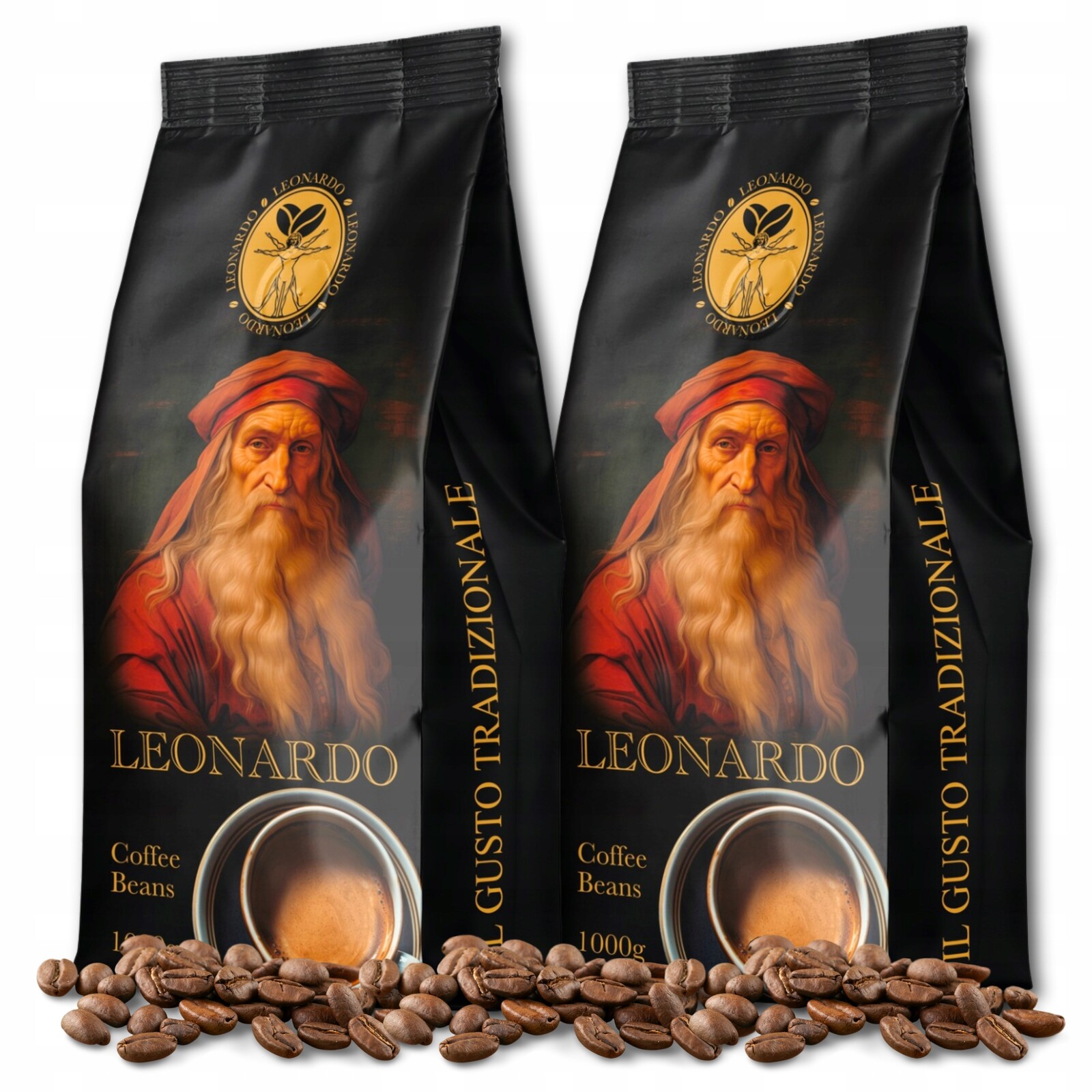2x 1 kg kávových Káva Leonardo 2x 1000 g lahodná Káva do espressa