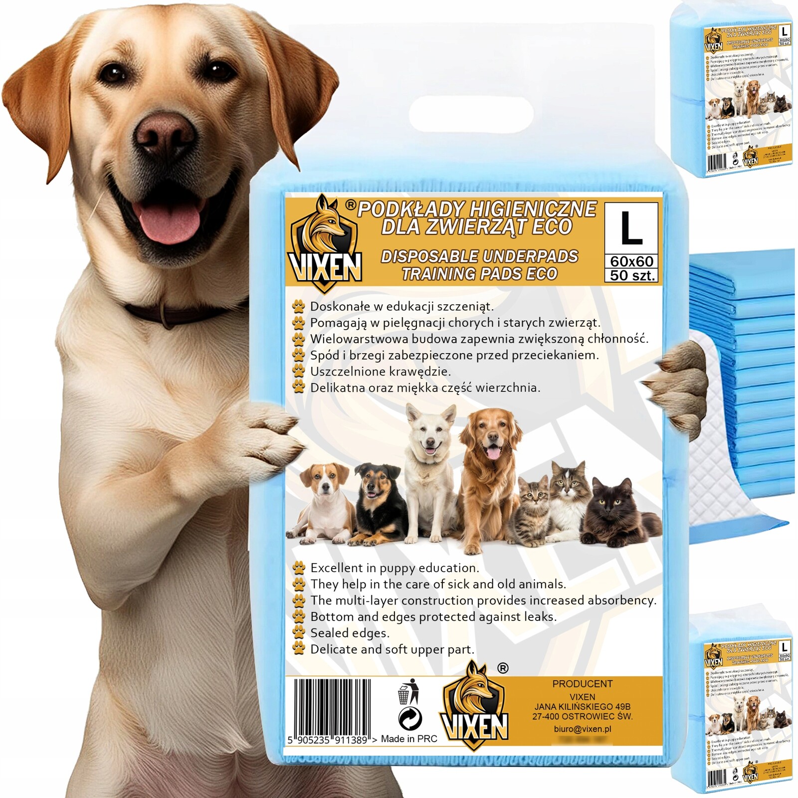 Podložka Pro Psa Absorpční Podložky S Sap Velké Vixen 60x60 L 100