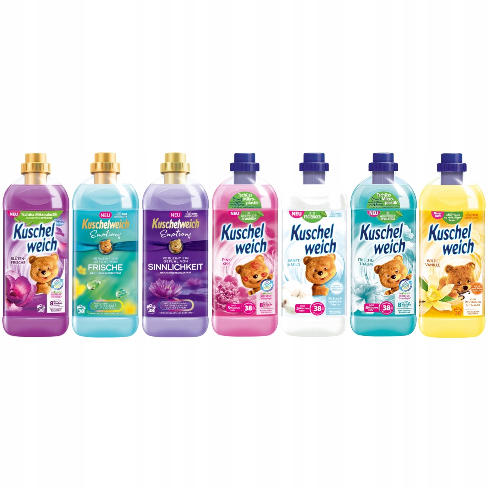 Tekutá aviváž Kuschelweich Sada 7 x 1 l (7 x 38 praní)