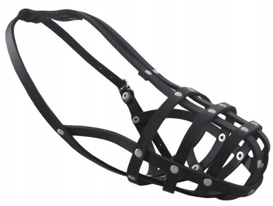 Fyziologický kožený náhubek pro psa, nastavitelný, lehký, Rotvajler Velký