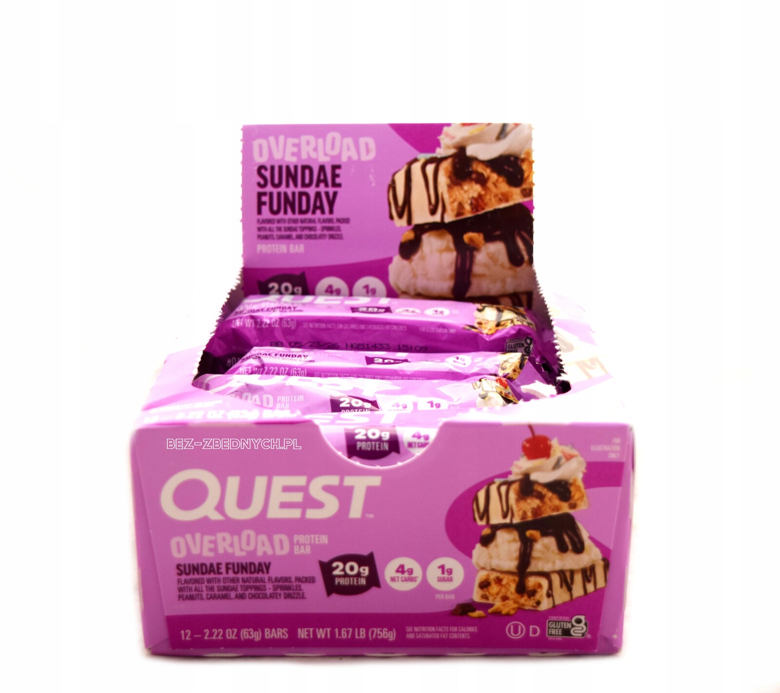 Quest Nutrition Overload Protein Bar 61g Proteinová Tyčinka Bez Přidaného Cukru