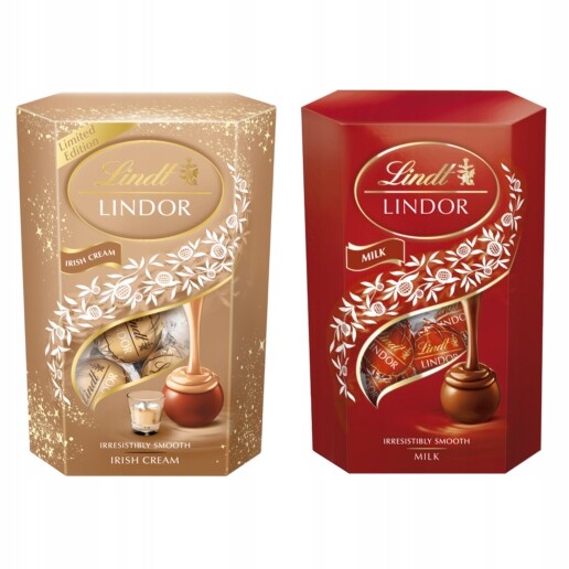 Lindt Lindor Pralinky z mléčné čokolády Irish Cream a mléčné 400g