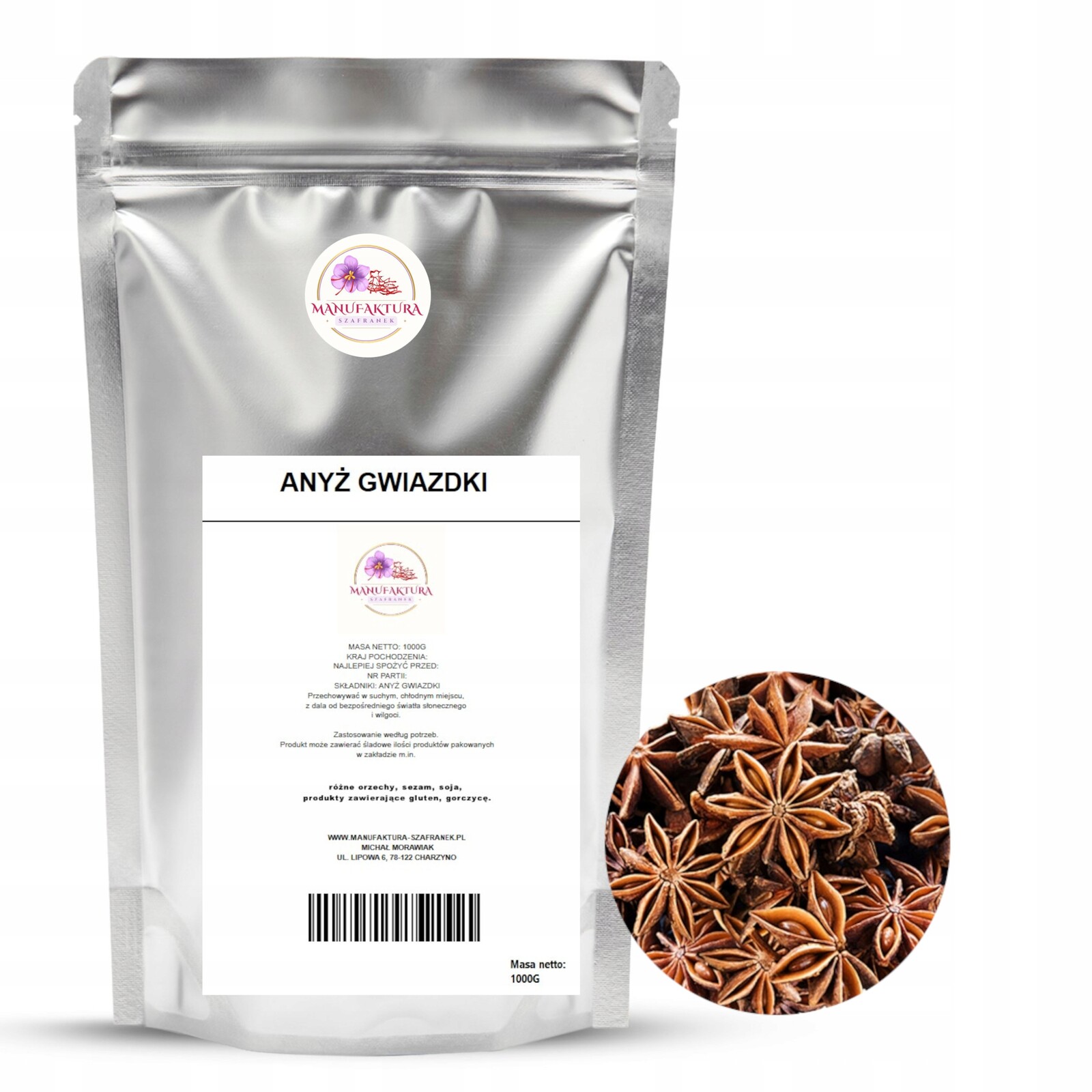 Anýz hvězdičky (hvězdný, hvězdičky) 1000 g 1 kg