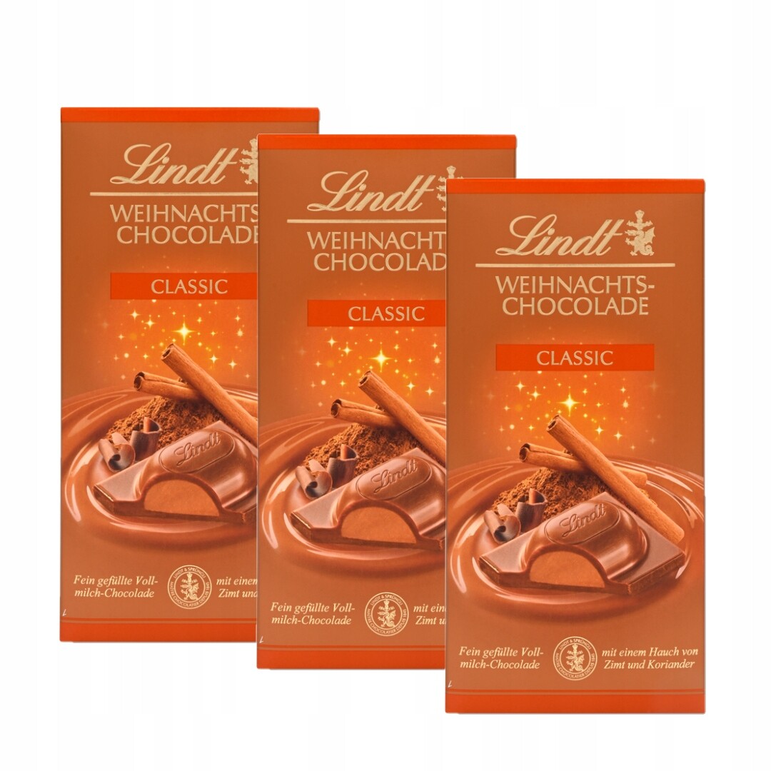 Sada čokolád Weihnahts se skořicí 3x100 g na Vánoce