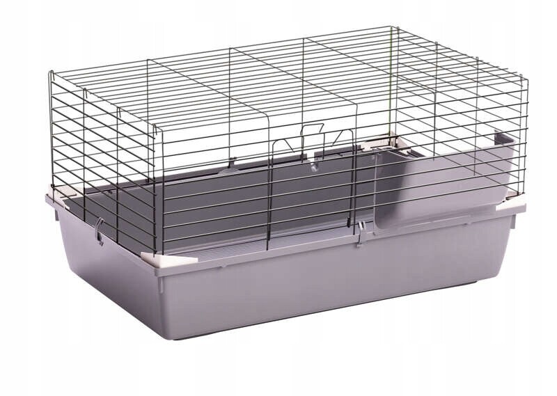 Klec pro hlodavce a králíka Cavia, šedá, 75 x 47 x 43 cm