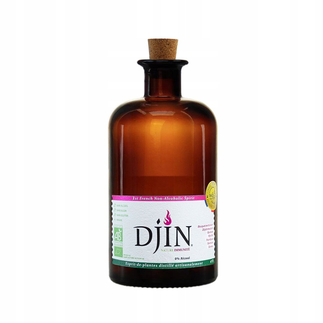 Djin Nature Immunite nealkoholický gin 0% premium 500 ml oceněný