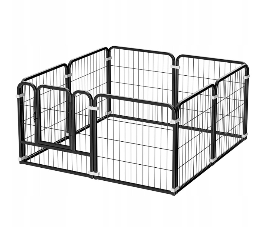 Kotec Pro Psy Zvířata Ohrada Výběh Klec 8 Panelů 80 CM Velká Přenosná