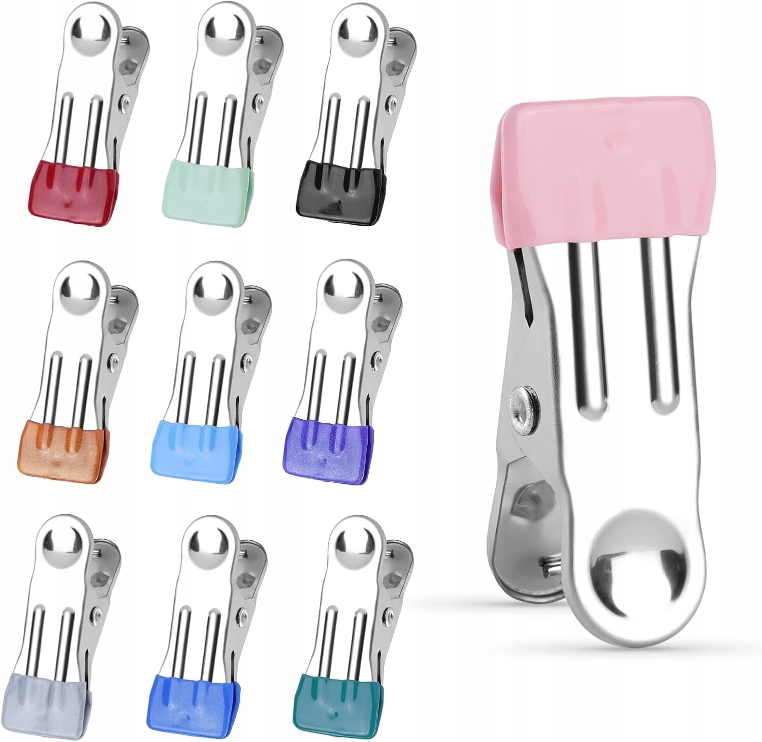 Velké Klisy, Kolíčky Na Ručníky, Velké 20 Kusů , Nerezová Červená