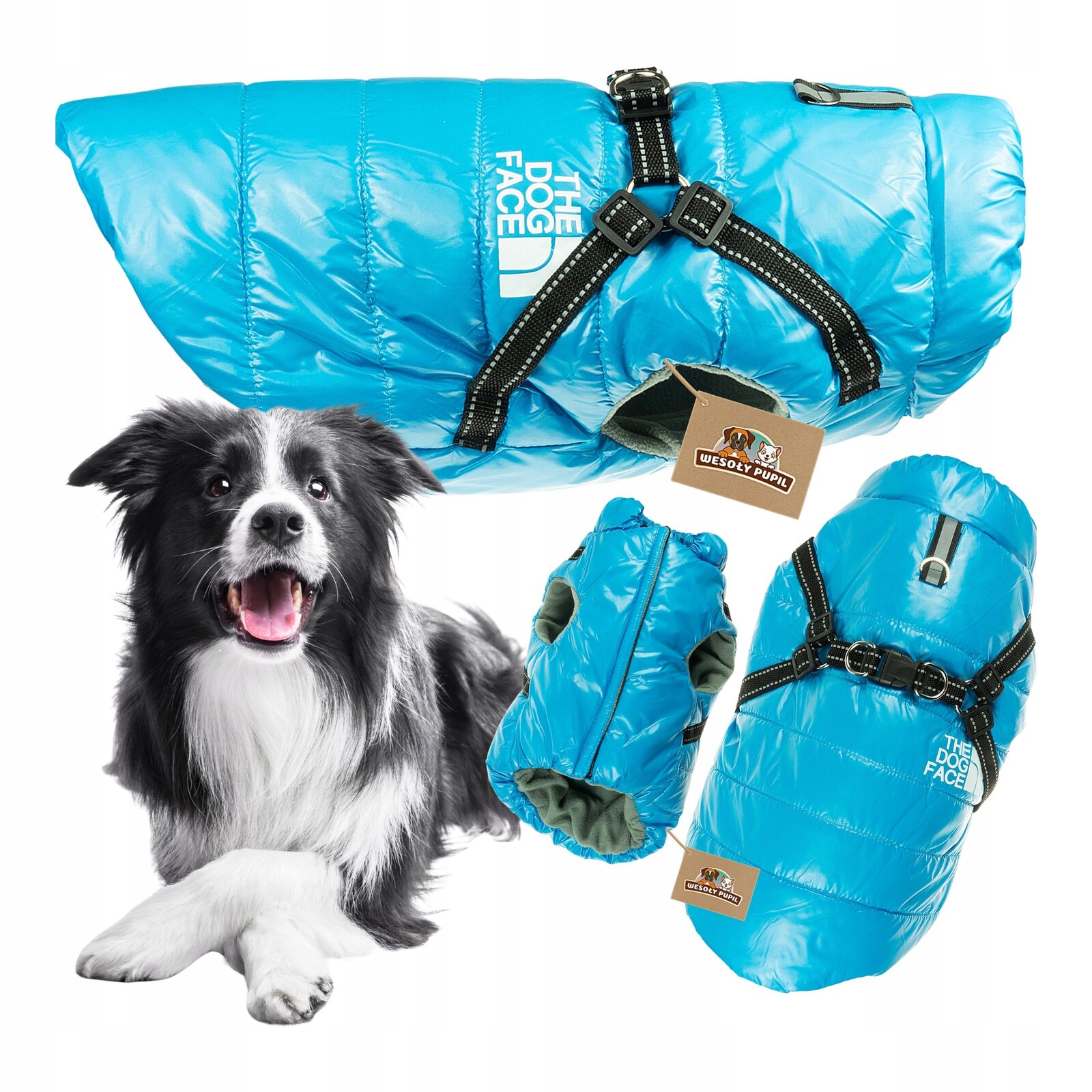 Oblečení pro psa zimní bunda S Ramenními Popruhy The Dog Face střední velký pes 5XL
