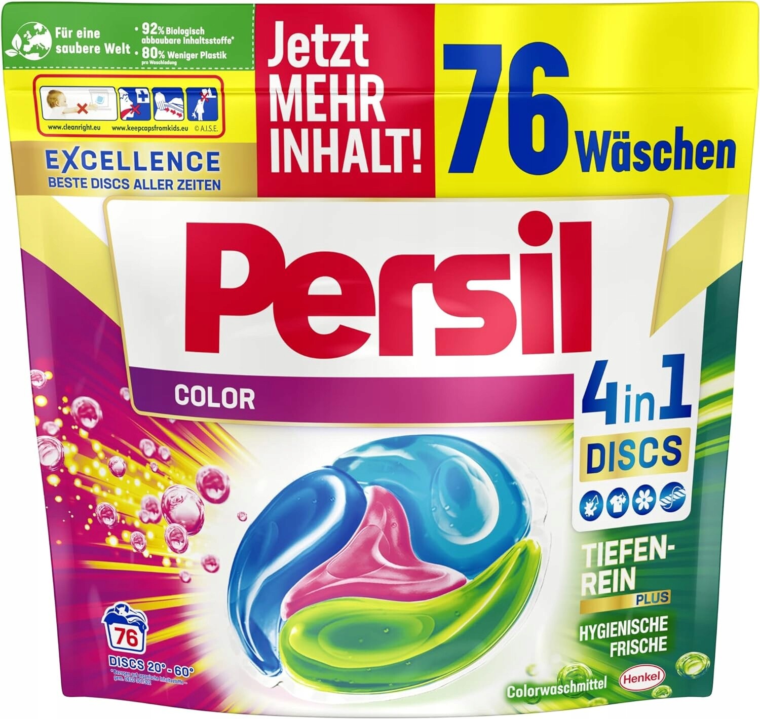 Persil Color 4v1 Discs prací Kapsle 76 kusů 1,292 kg