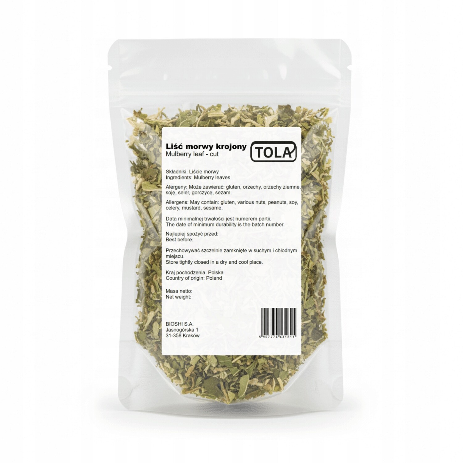 List moruše krájený 1 kg – bylina pro čaje a nálevy, vysoká kvalita Tola