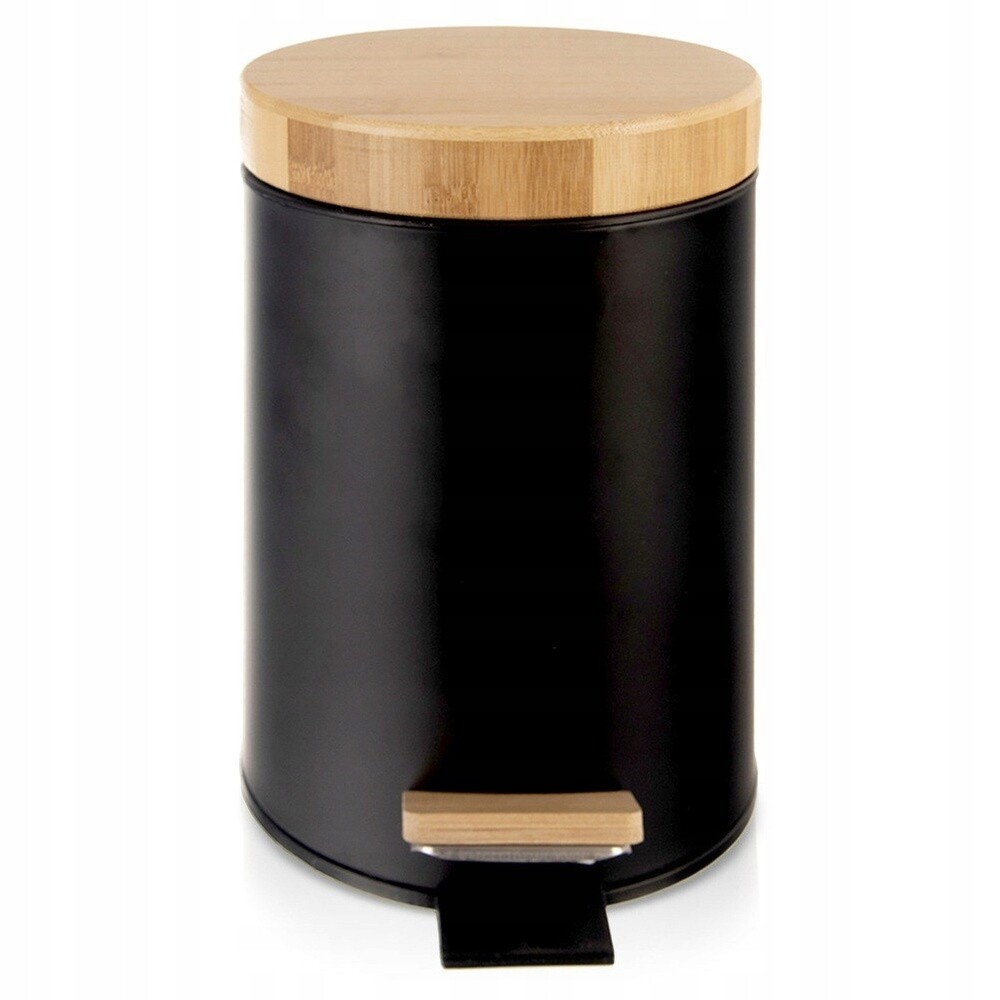 Koš Na Odpadky S Pedálem Kovový Černý 3 L Do Koupelny