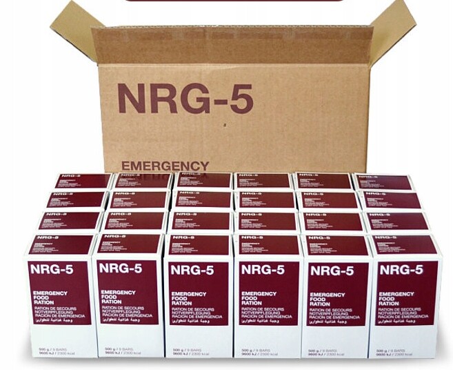 NRG-5 Potravinová Dávka 24 ks s vitamíny, hermetická trvanlivost do roku 2045