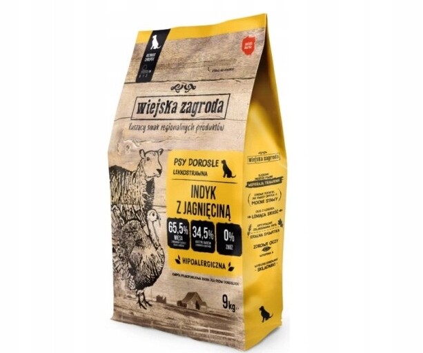 Krmivo Wiejska Zagroda Krůta Jehněčí Maso 9 Kg