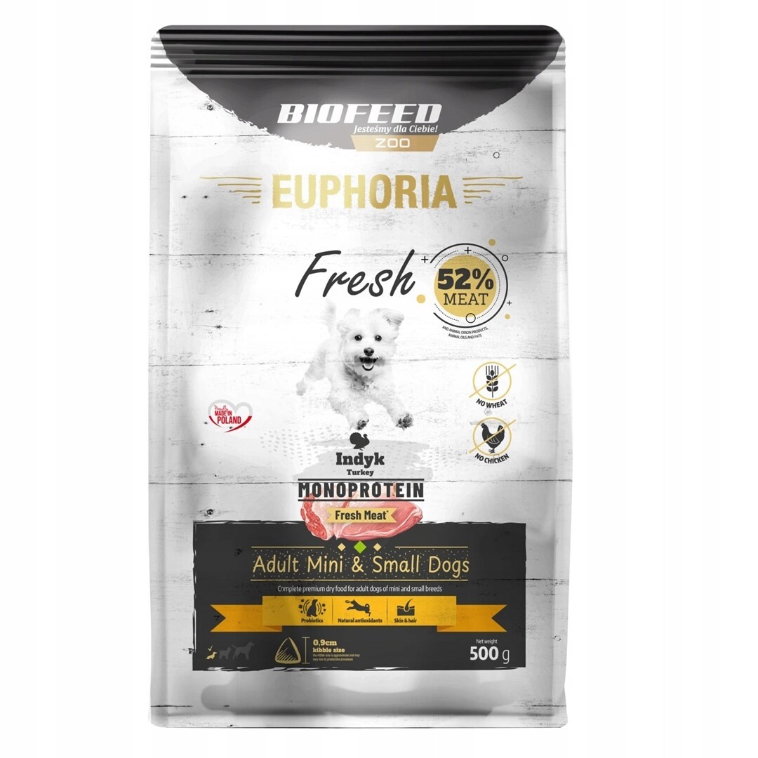 Biofeed Euphoria čerstvé maso pro dospělé krůta mono sx/s 0,5 kg