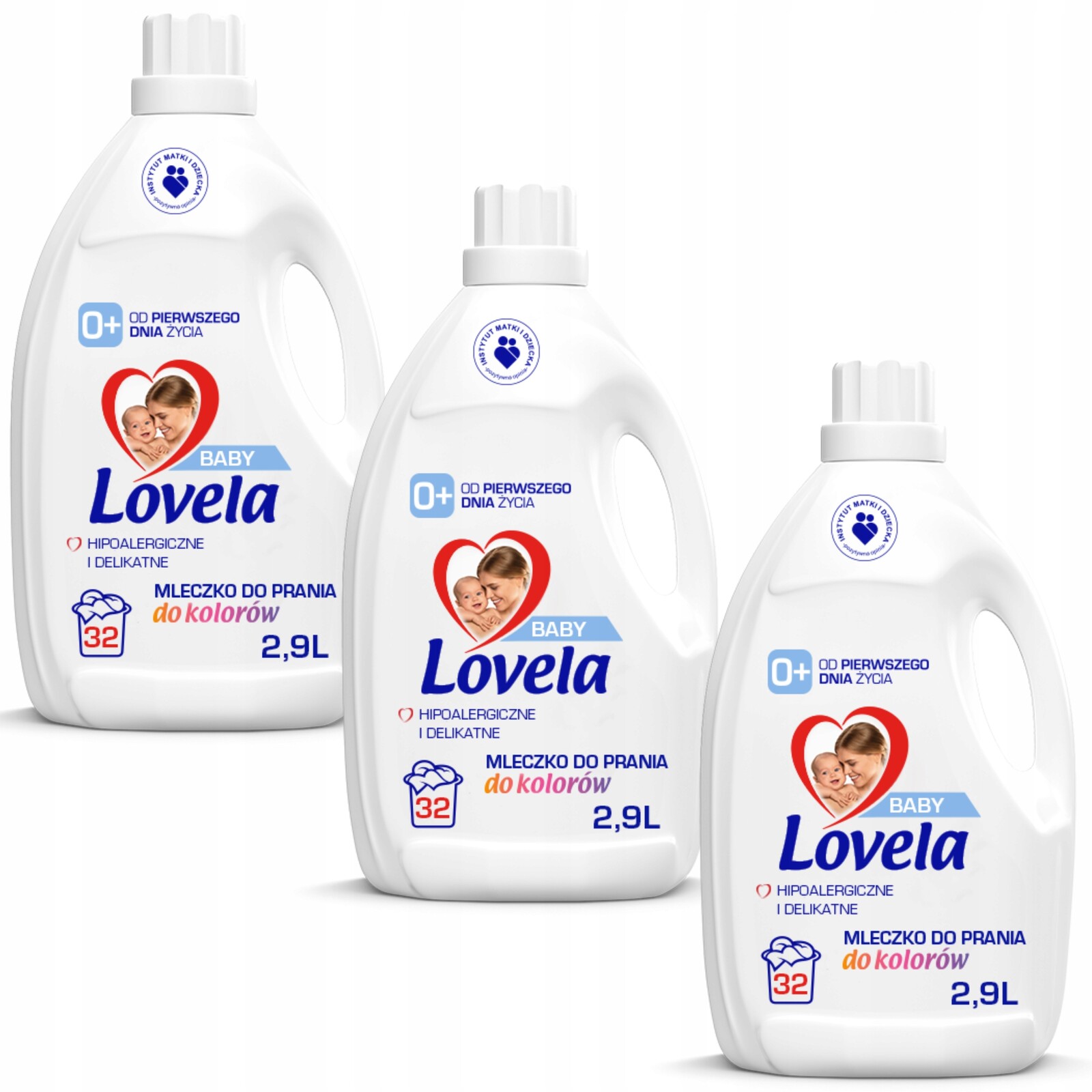 Lovela Baby Sada hypoalergenních mlék na praní barev, 3 x 2.9 l