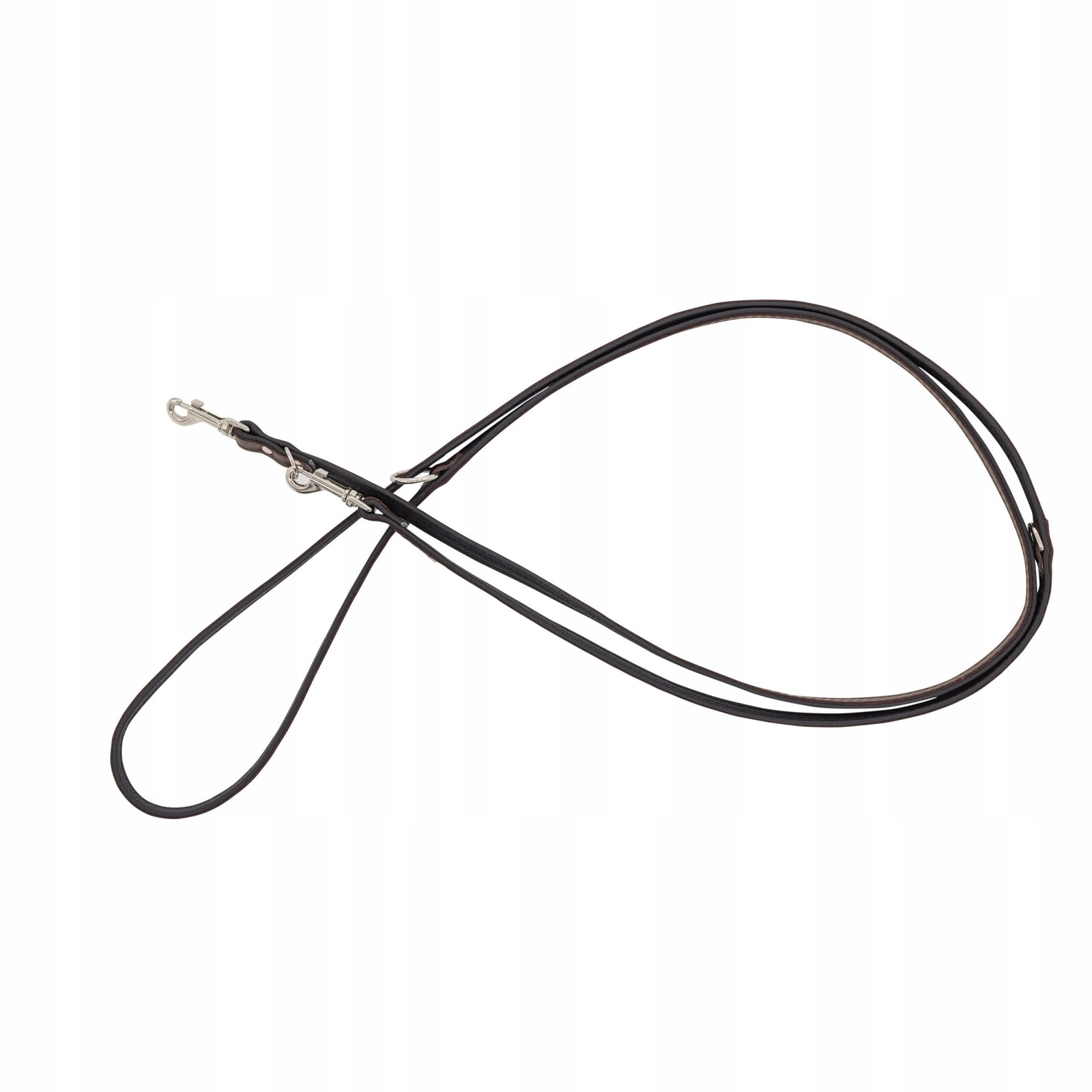 Vodítko nastavitelná kožená pro psa, hnědá/černá, Xs-s, 12 mm/200 cm