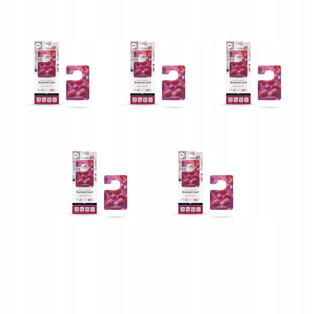 Osvěžovač vzduchu Elix s vůní Červeného Ovoce 5 x 3 ks ramínko na šatník