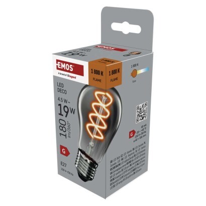 EMOS LED žárovka DECO SMOKED A60 / E27 / 4,5 W (19 W) / 180
