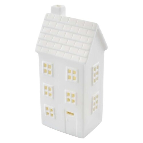 LED keramický domeček 16cm EMOS DCLW36 vnitřní použití teplá bílá 1xCR2032 časovač