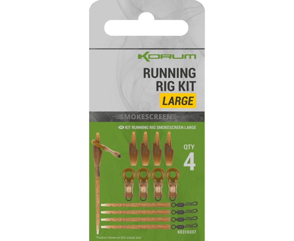 Korum Závěsky Smokescreen Running Rig Kit 4ks - Large
