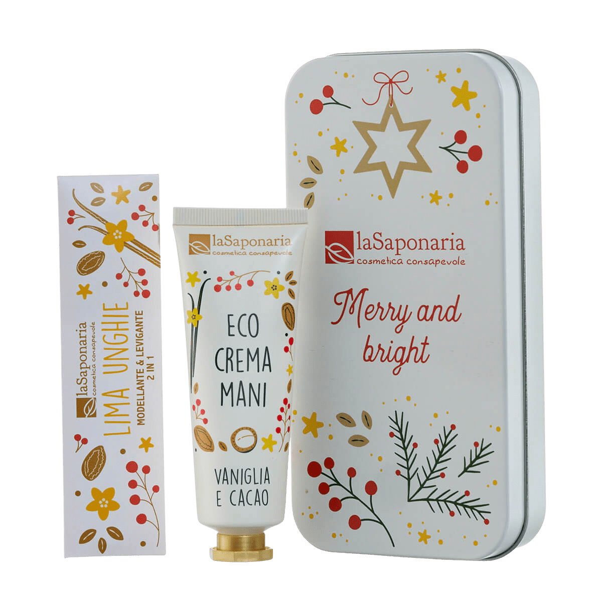 LASAPONARIA Dárková sada pro péči o ruce a nehty - Vanilka & Kakao