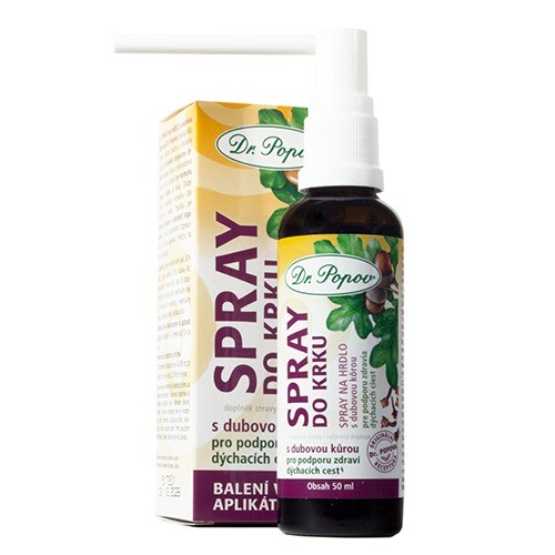 Spray do krku s dubovou kůrou, 50 ml Dr. Popov