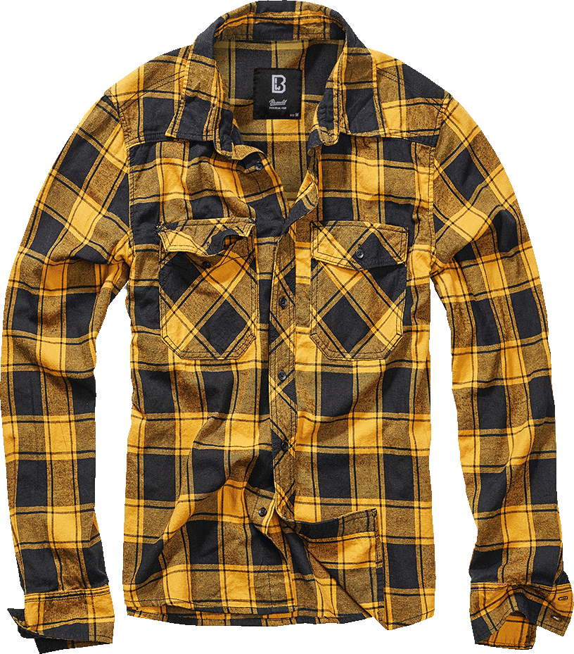 BRANDIT Check Shirt Long Sleeve černo-žlutá Velikost: S