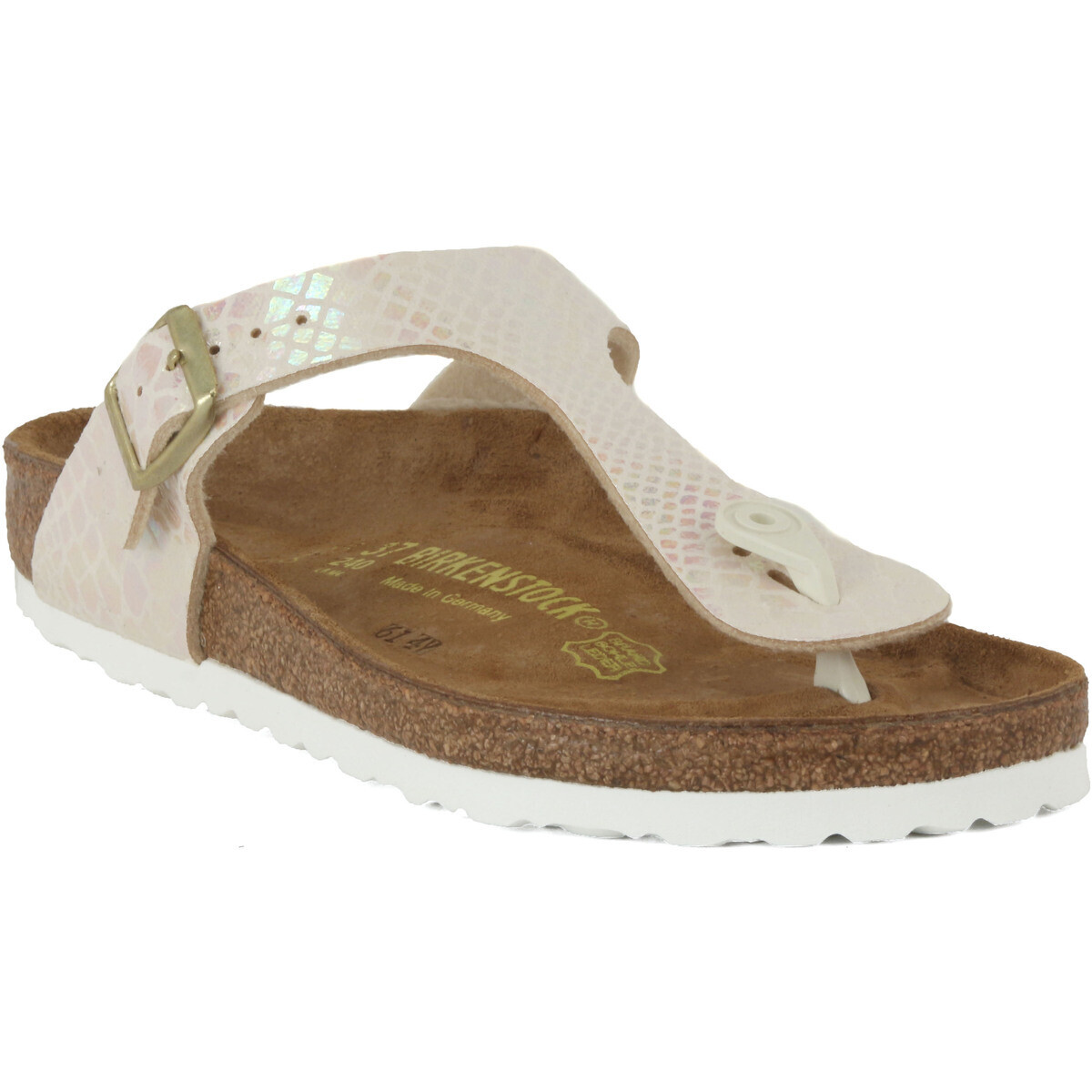 BIRKENSTOCK  GIZEH SHINY SNAKE  Béžová