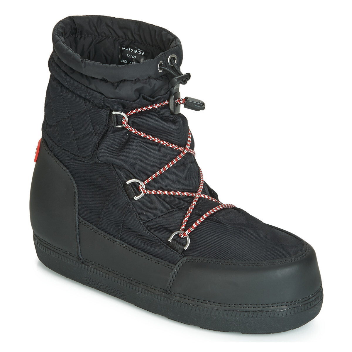 Hunter  ORG SNOW SHORT QUILTED BOOT  Černá