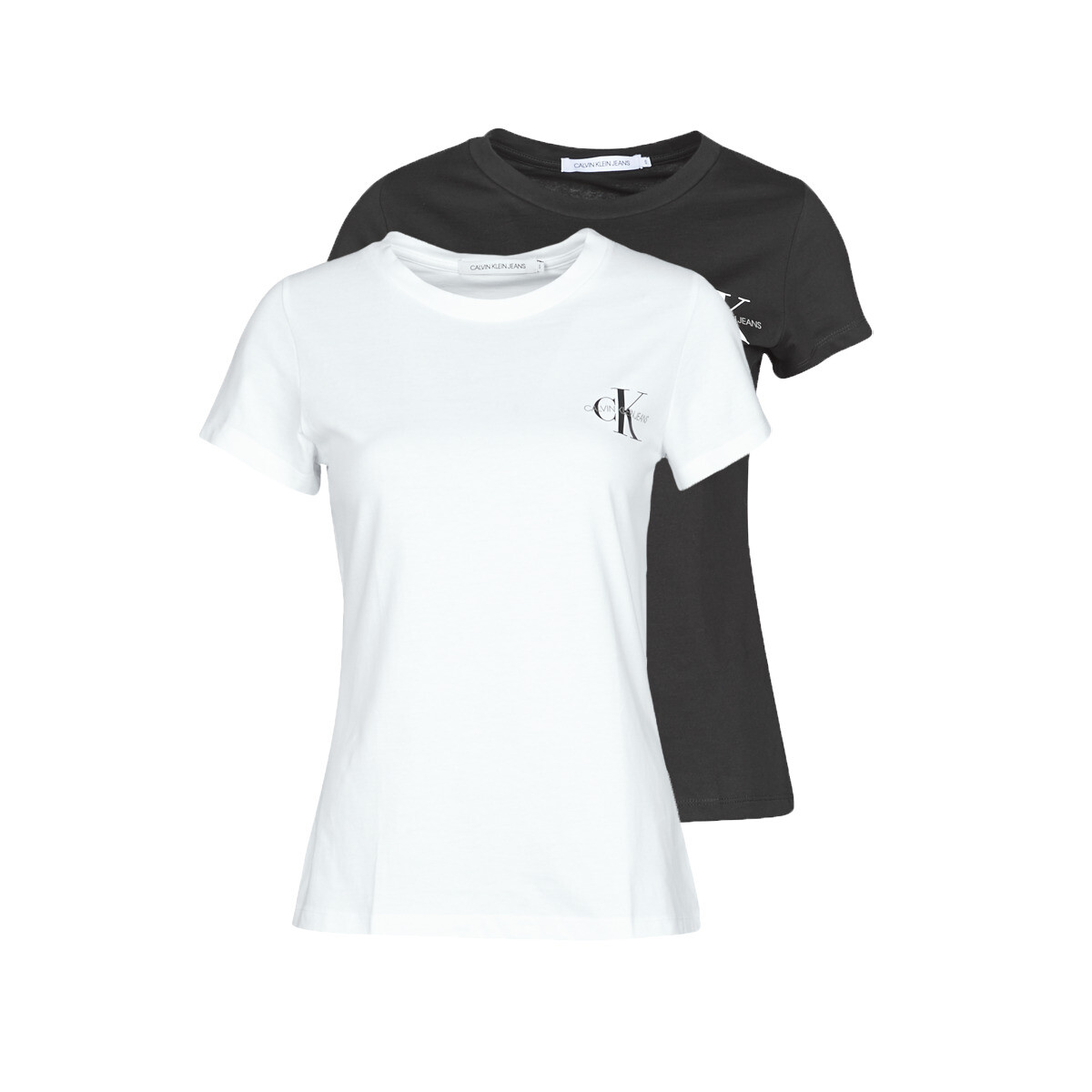 Calvin Klein Jeans  2 PACK SLIM T-SHIRT  Bílá