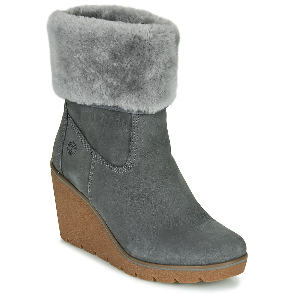 Timberland  PARIS HEIGHT SHEARLING FOLD DOWN CASTLEROCK  Šedá