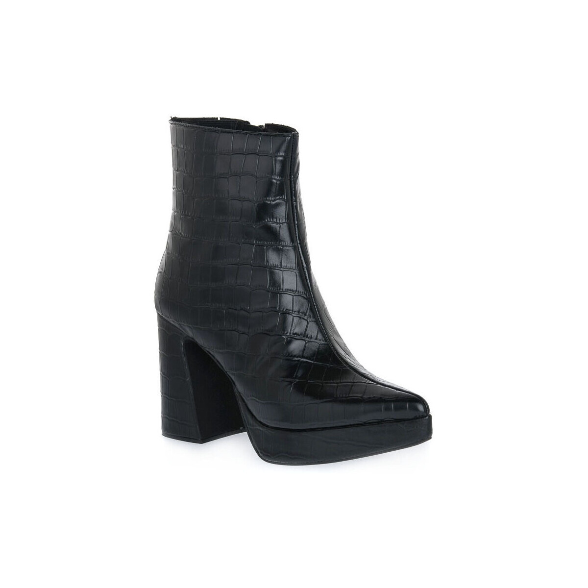Jeffrey Campbell  DORMANT BLACK CROCO  Černá