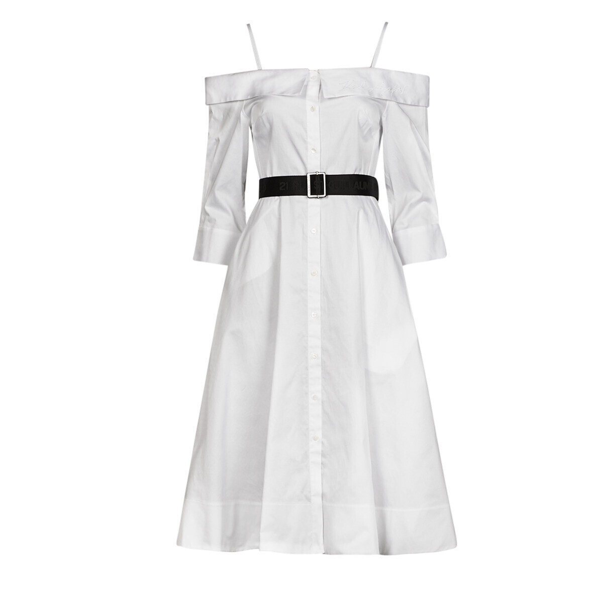 Karl Lagerfeld  COLDSHOULDERSHIRTDRESS  Bílá